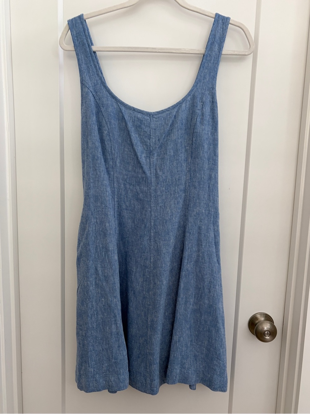 Universal Thread Chambray Linen Blend Mini Dress | Small Sleeveless